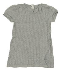 Svetlosivé vzorované svetrové šaty H&M