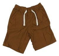 Hnědé plátěné kraťasy H&M