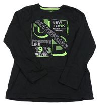 Čierne tričko s nápismi Yigga