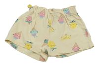 Béžové teplákové kraťasy so zmrzlinami H&M