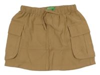 Béžová ľahká cargo sukňa Benetton