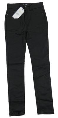 Nové - čierne potiahnuté é skinny nohavice Denim Co.