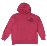 Fuchsiová mikina s logom a kapucí - Play Station Zara