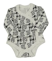 Bielo-čierne zavinovací body s žirafkami