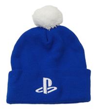 Tmavomodrá čepice s bambulí - Play Station 