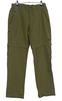 Pánské khaki šusťákové outdoorové kalhoty The North Face vel. 34