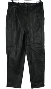 Dámské černé koženkové kalhoty H&M