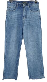 Dámské světlemodré široké roztřepené rifle I saw it first 