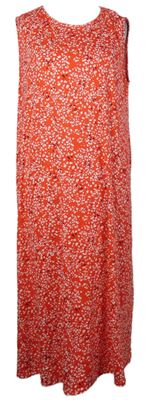 Dámské červené kytičkované šaty 