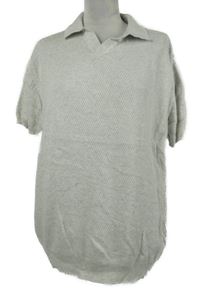 Pánske sivé vzorované pletené tričko s golierikom Next