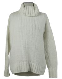 Dámský bílý žinylkový svetrový rolák 