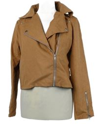 Dámský skořicový crop sametový křivák 