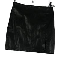 Dámska čierna koženková minisukňa Shein