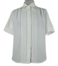 Dámska biela blúzka s plisováním