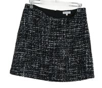 Dámská černo-šedo-bílá vzorovaná pletená sukně Warehouse 