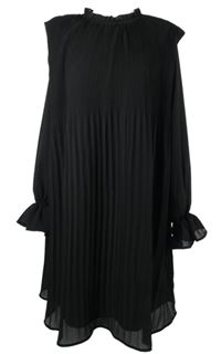 Dámské černé plisované šifonové šaty Shein 