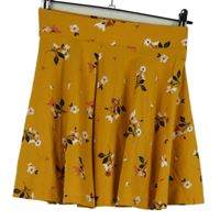 Dámska okrová kvietkovana sukňa C&A