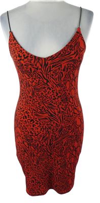 Dámské červeno-černé vzorované minišaty H&M
