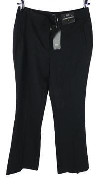 Nové - Dámské černé bootcut společenské kalhoty F&F