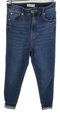 Dámske tmavomodré skinny rifle Pull&Bear