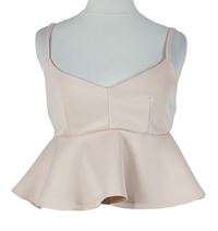 Dámsky svetloružový crop top Topshop