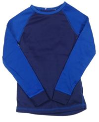 Tmavomodro-modré funkčné tričko