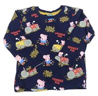 Tmavomodré tričko s Peppa pig Primark