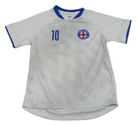 Bílo-šedý sportovní dres s potlačou H&M