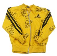 Žltá prepínaci mikina s logy Adidas