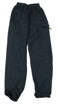 Antracitové šusťákové nepromokavé kalhoty s kapsou Shein