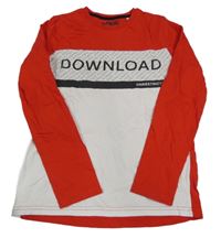 Červeno-biele tričko s nápisom C&A