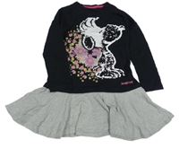 Černé šaty s flitry Desigual