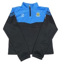 Modro-čierna športová mikina s potlačou