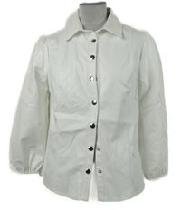 Dámská bílá koženková bunda Savida