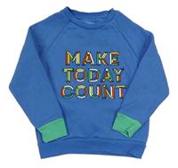 Modrá mikina s nápisom Primark