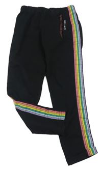Černé legíny s pruhy Skechers