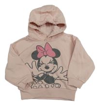 Světlerůžová mikina s Minnie a kapucí Disney