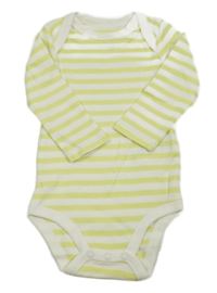 Světlezeleno-biele pruhované body Tchibo