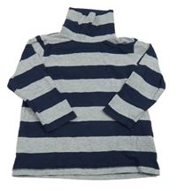 Tmavomodro-sivý pruhovaný rolák Topolino