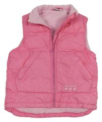 Ružová šušťáková zateplená vesta