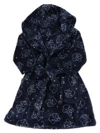 Tmavomodrý chlupatý župan s Pudseym a kapucí George