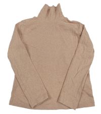 Svetloružový rebrovaný rolák H&M