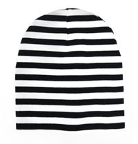 Černo-bílá pruhovaná čepice