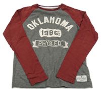 Mahagónovo-sivé tričko s nápisom Name it