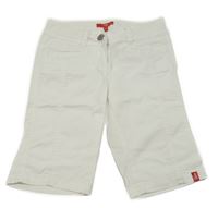 Biele plátenné kraťasy Esprit