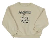 Svetlobéžová fleecová mikina so Snoopym Zara