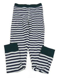 Tmavomodro-bílé pruhované spodní kalhoty TCM