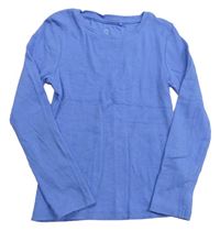 Modré rebrované crop tričko Next