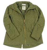 Khaki šušťáková zimná parka H&M