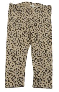 Béžovo-čierne vzorované legíny H&M
